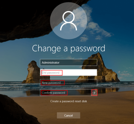 Select Change a Password